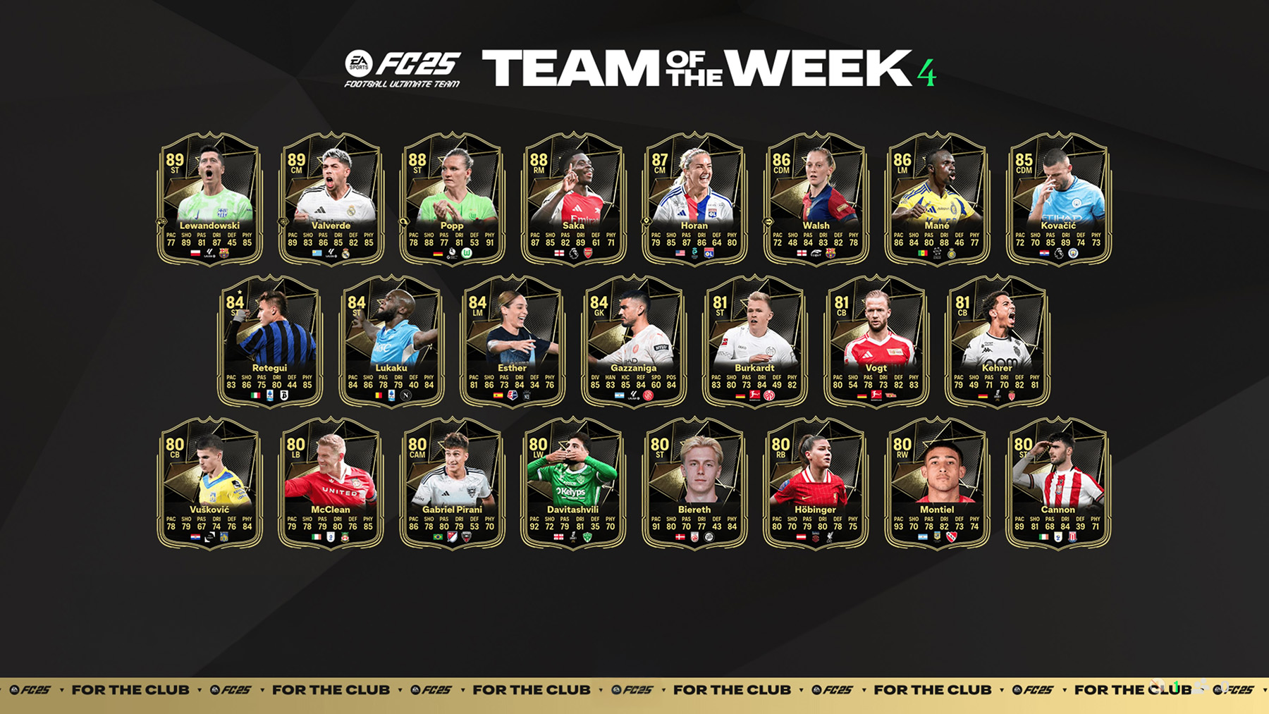 EA Sports FC 25 Team of the Week 3 is available from 1 October (6pm UK).