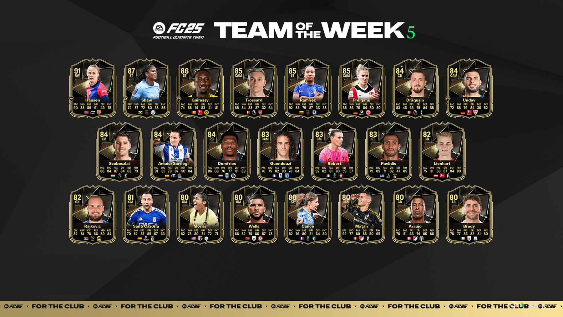EA Sports FC 25 Team of the Week 5 is available from 16 October (6pm UK).