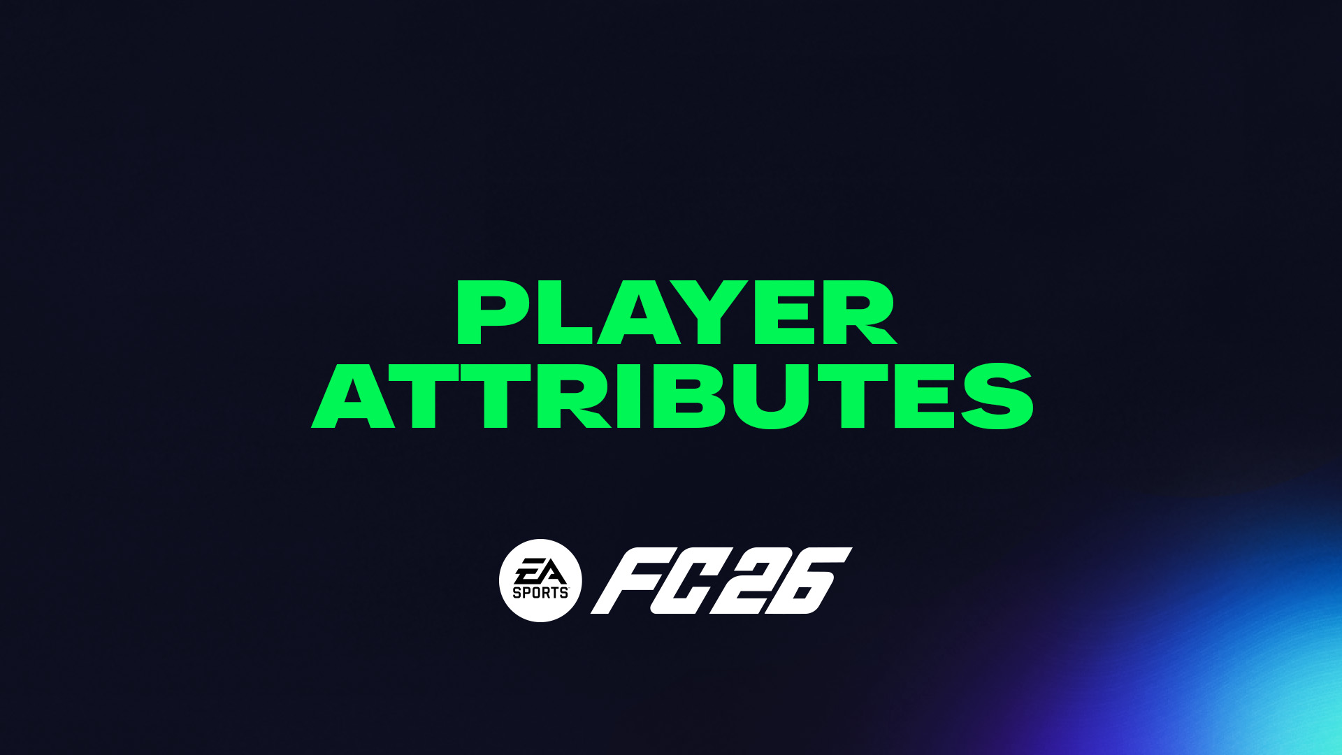 FC 26 Player Attributes