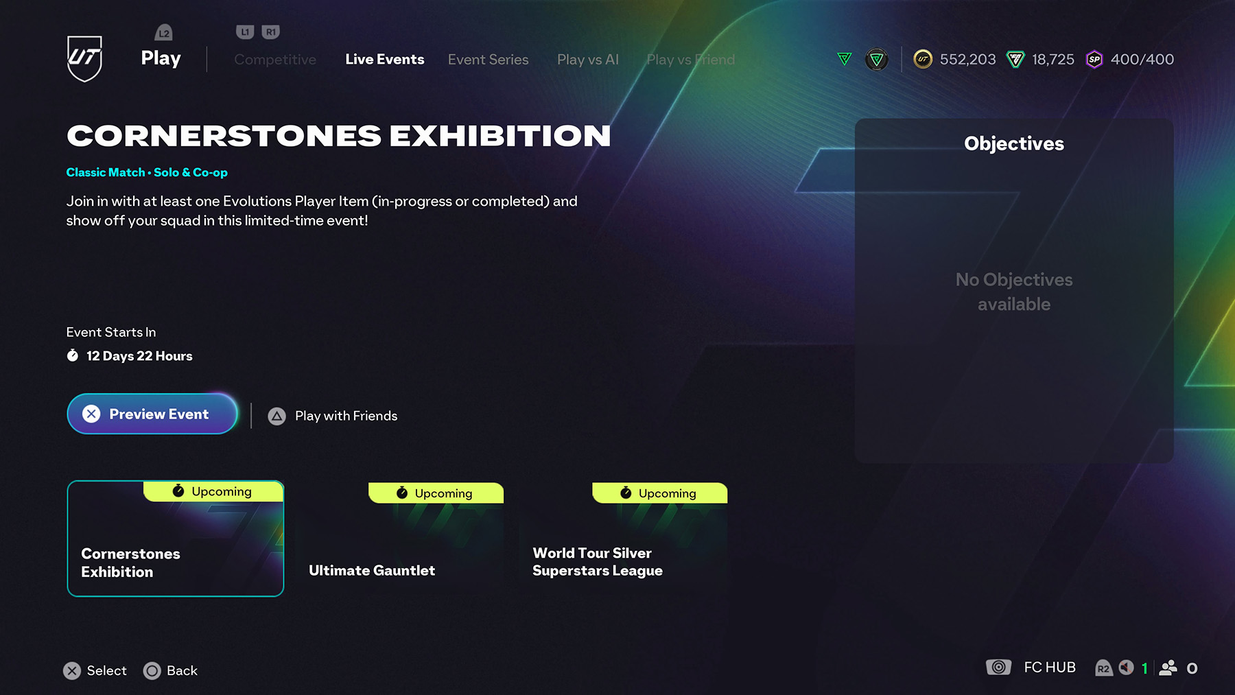 FC 26 Cornerstones Live Events