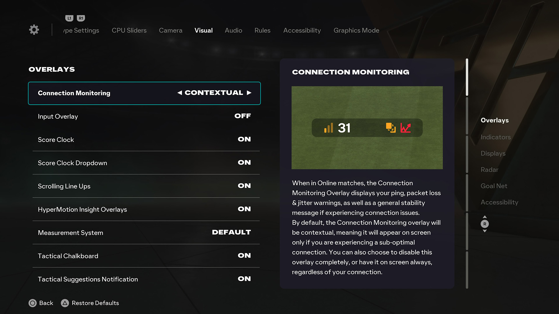 FC 26 Visual Settings