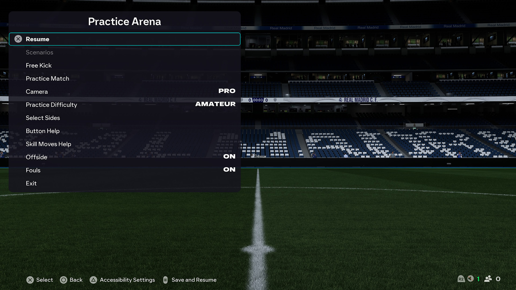 FC 26 Practice Arena Options