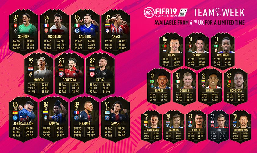 FIFA 19 Ultimate Team - Team of the Week 19