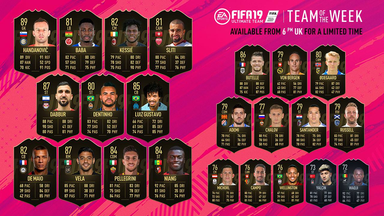 FIFA 19 Team of the Week 37