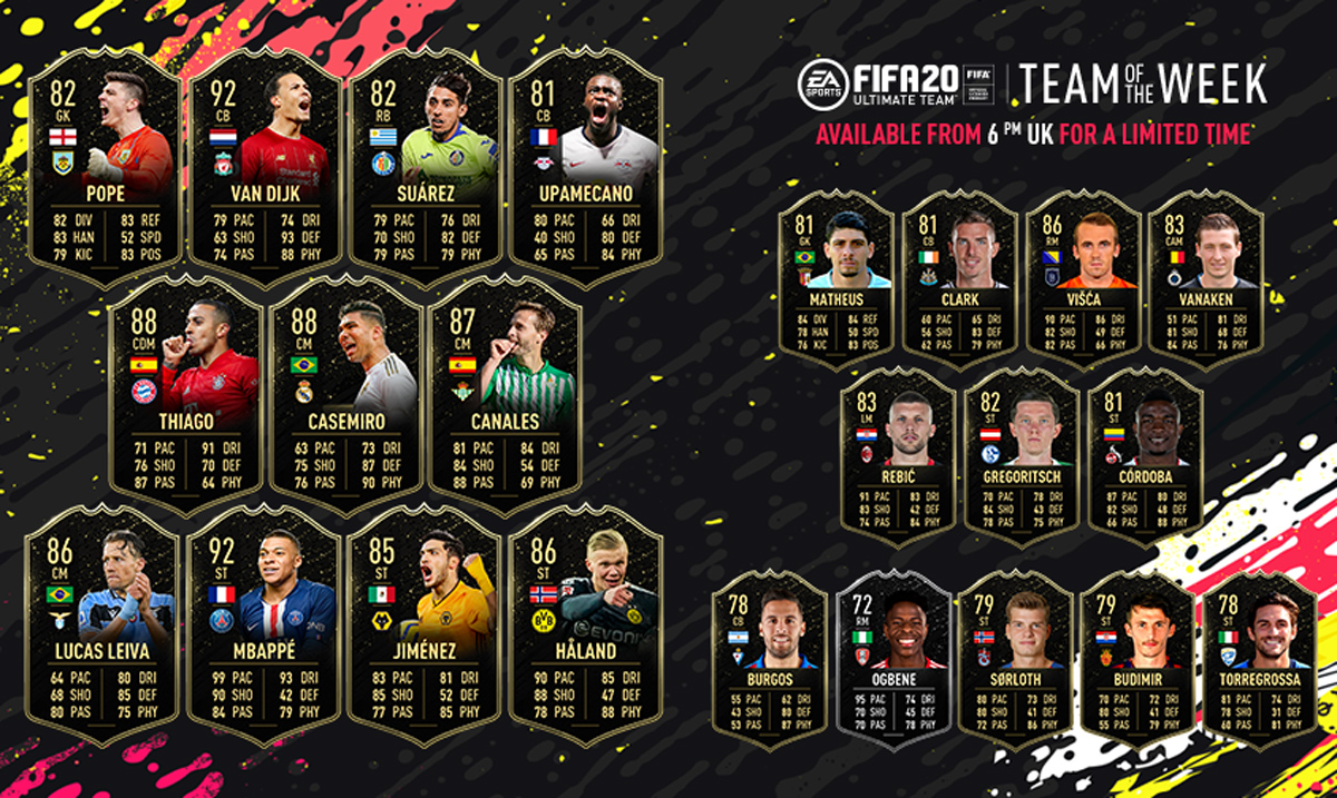 FIFA 20 Ultimate Team - Team of the Week 19