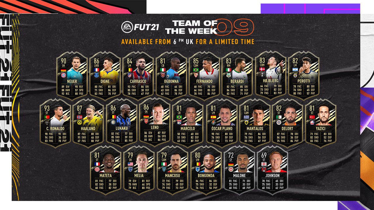 FIFA 21 Ultimate Team - Team of the Week 9