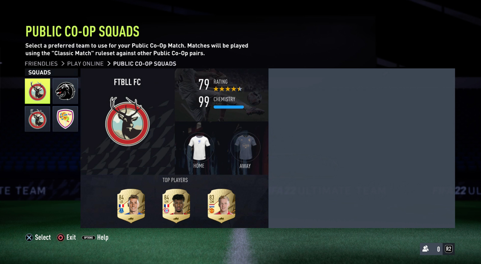 FUT Public Co-Op Squads Selector