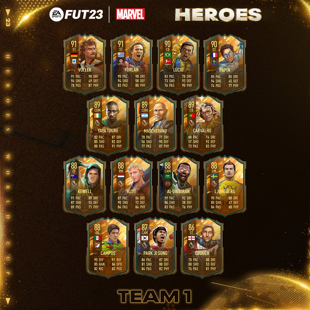 World Cup Heroes Team 1