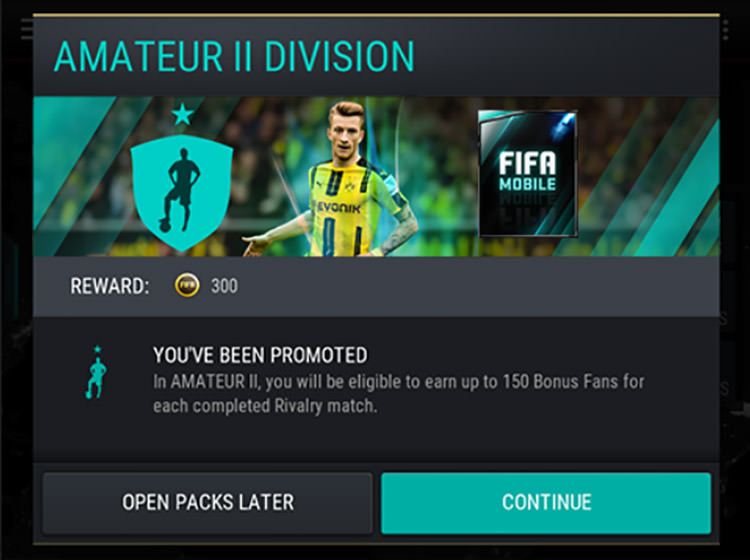 FIFA Mobile Division Rewards