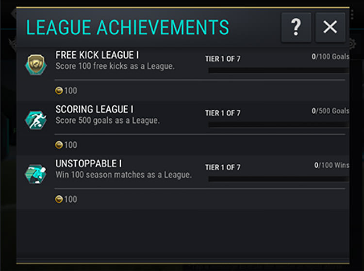 FIFA Mobile League Achievements Working Together