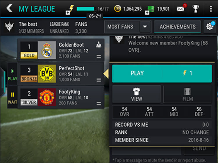 FIFA Mobile League Attack Mode