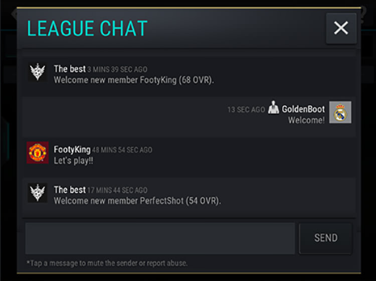 FIFA Mobile League Chat