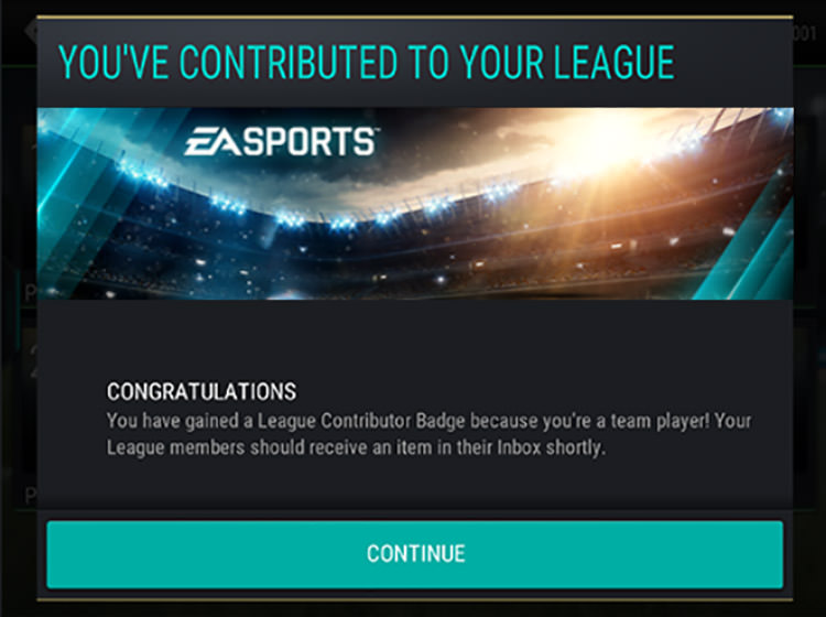 FIFA Mobile League Contributions