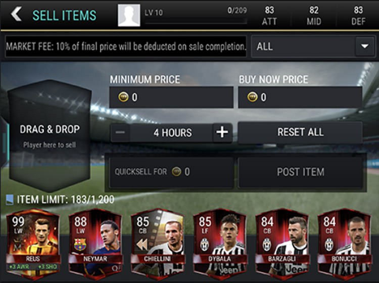 FIFA Mobile Market Sales