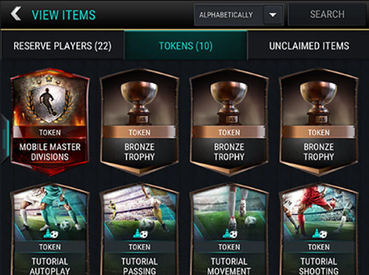 FIFA Mobile My Items Tokens