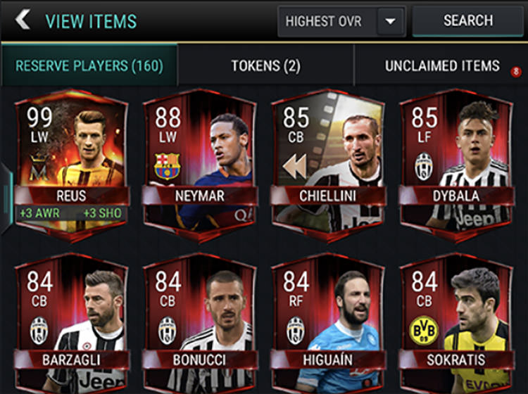 FIFA Mobile My Items