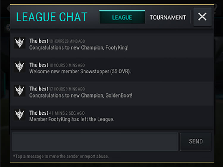 FIFA Mobile Tournaments Chat