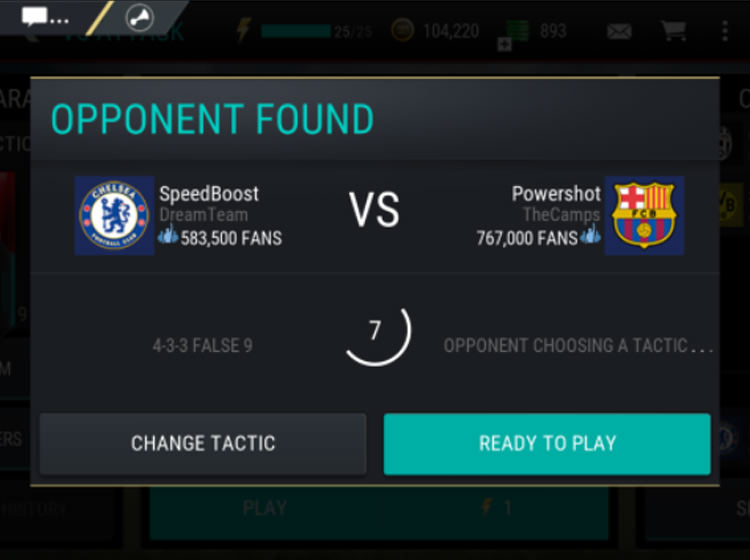 FIFA Mobile VS Attack Tactics