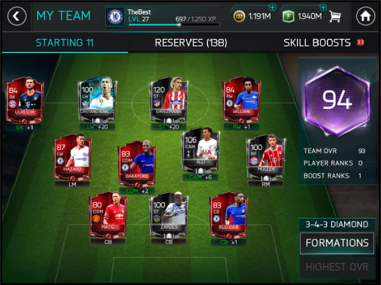 FIFA Mobile Build Your Team