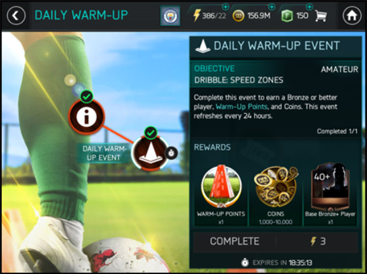 FIFA Mobile Completing Events