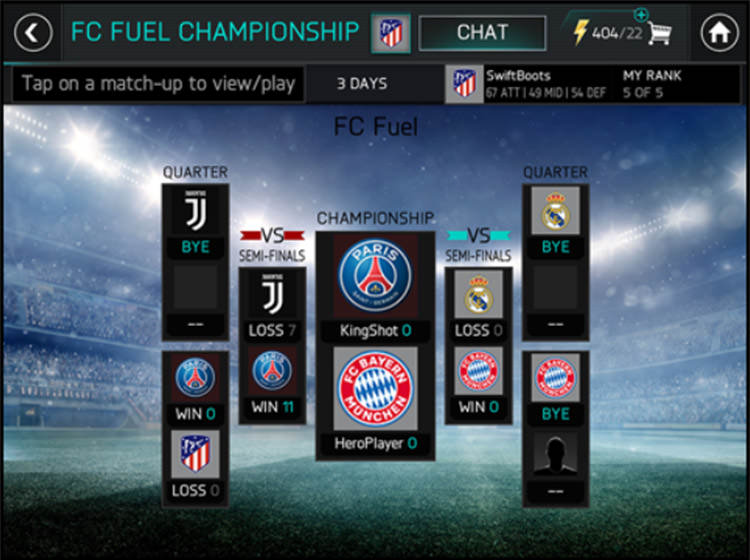 FIFA Mobile League Championship Rounds