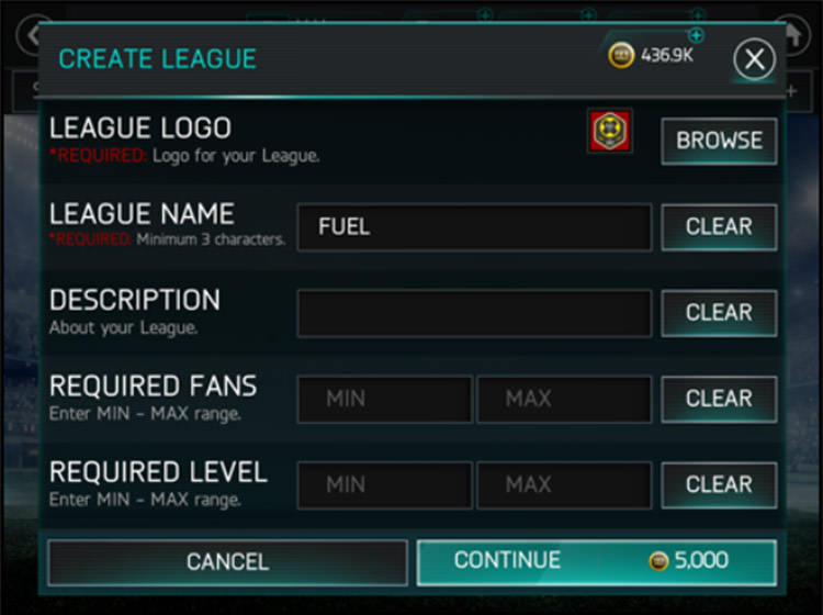 FIFA Mobile Create a League