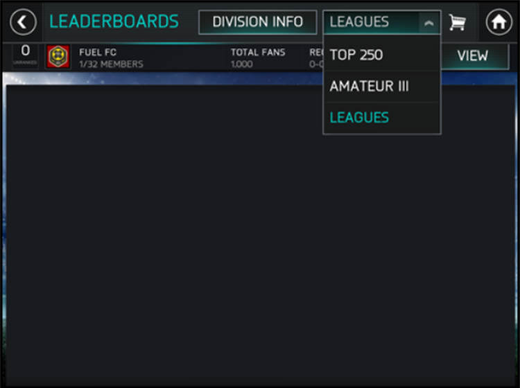 FIFA Mobile League Leaderboards