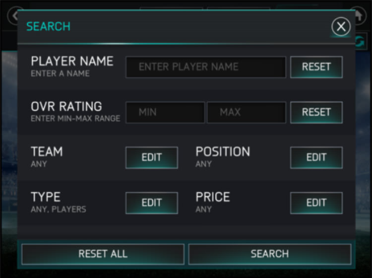 FIFA Mobile Search