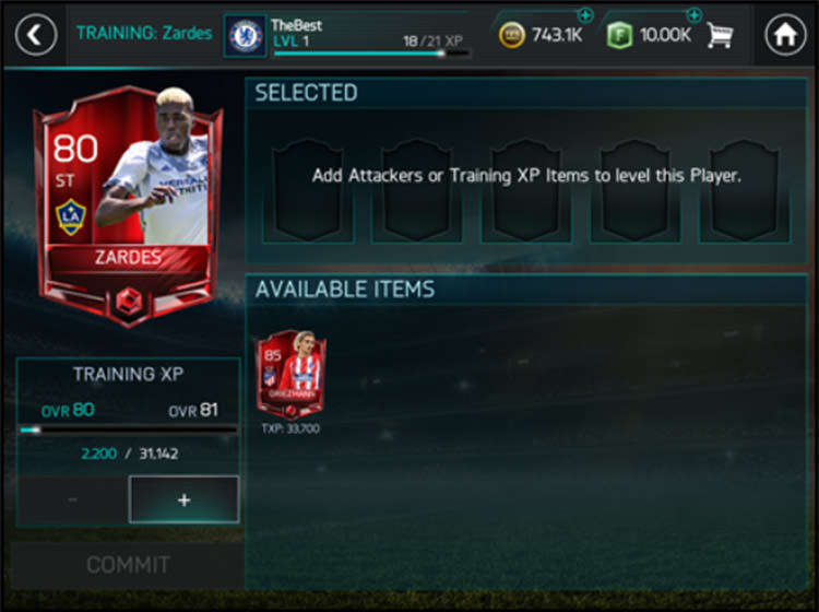 FIFA Mobile Player Levelling