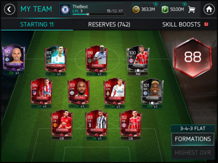 FIFA Mobile Starting 11