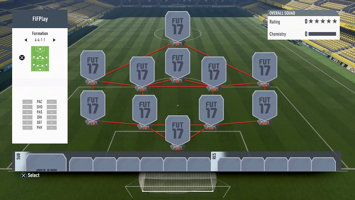 FIFA 17 Formation 4-4-1-1