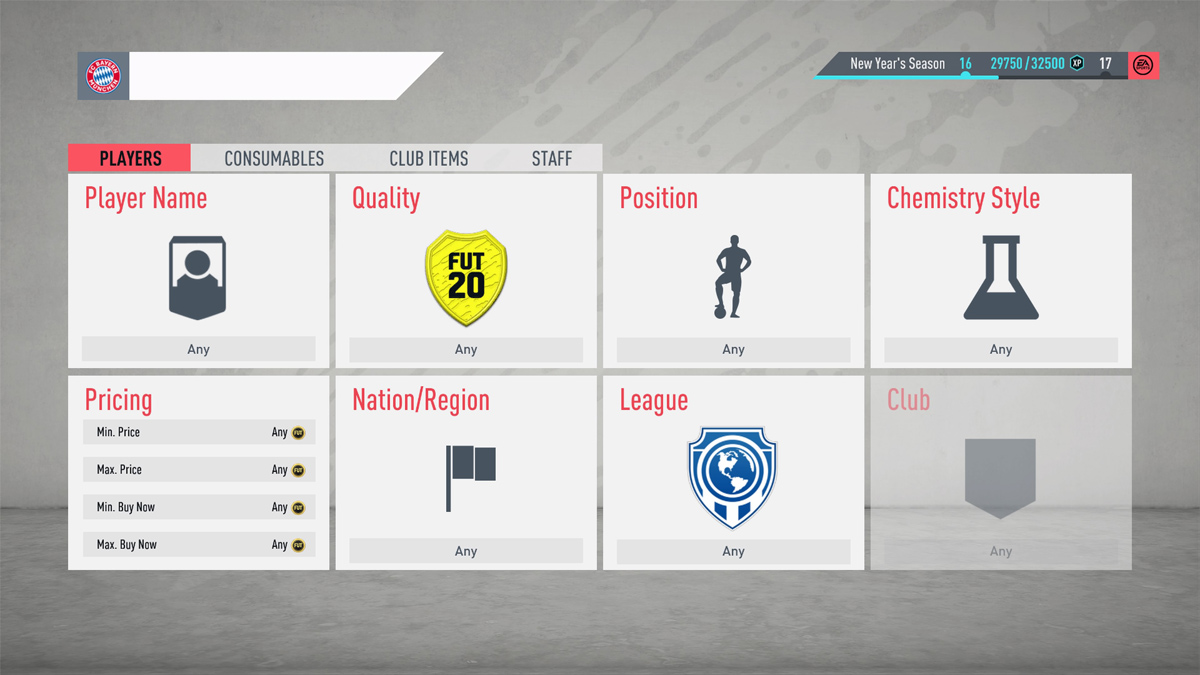 FIFA 20 Transfer Market